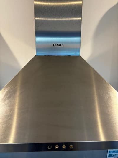 Chimney cooker hood polished to a shine